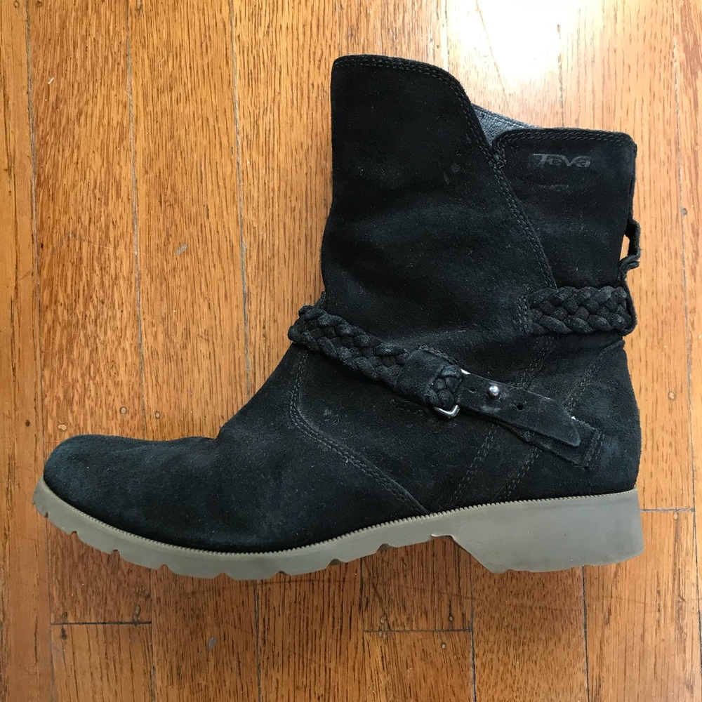 7.5 Black Suede Teva De La Vina Waterproof Boots